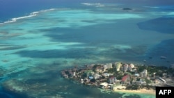 Vista aérea de la isla de San Andrés, Colombia, el 5 de septiembre de 2013.