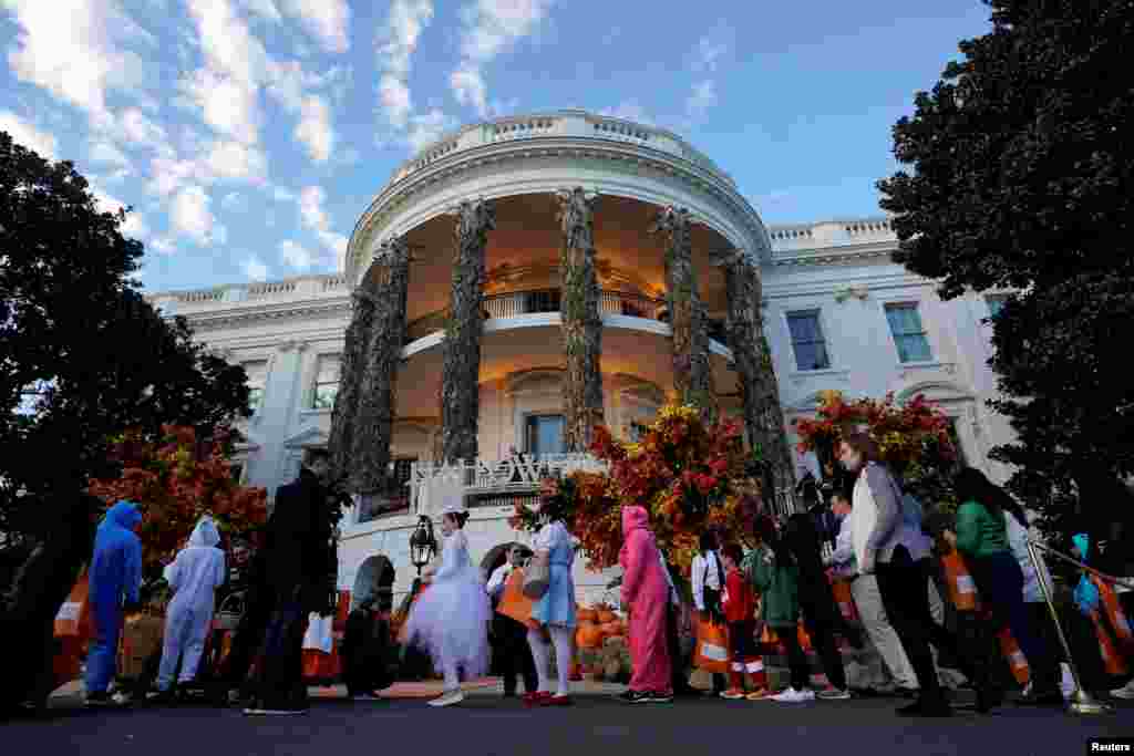 Según informó Casa Blanca, al evento de Halloween acudieron familiares de militares y niños de la Washington D.C. Domingo, 28 de octubre de 2018.