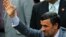 Iran's President Mahmoud Ahmadinejad during ceremony to swear Venezuela's President Nicolas Maduro, Caracas, April 19, 2013.