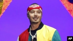 J Balvin, durante la ceremonia de los Premios Billboard de la Música Latina en Las Vegas. Foto tomada el 6 de abril del 2018.