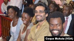 Activistas Rosa Conde, Laurinda Gouveia, Luaty Beirão no tribunal. Luanda, Angola. Nov 16, 2015