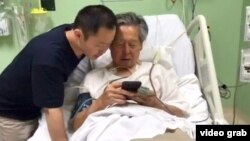 Alberto Fujimori à l'hôpital.