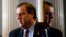 Republican presidential candidate, New Jersey Gov. Chris Christie talks as he meets with a supporter before a news conference, Jan. 25, 2016, in Concord, New Hampshire.