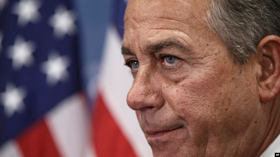 Ketua DPR AS John Boehner berbicara pada wartawan di Capitol Hill (13/1).
