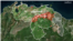 Mapa de Venezuela donde resalta el Arco Minero capturado del documental 'El Arco Minero ¿Ecocidio o Suicidio?'. [Foto: SOS Orinoco - Captura de Video]