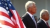 U.S. Defense Secretary Chuck Hagel, second from right, stands next to Indonesian Defense Minister Purnomo Yusgiantoro during a welcome ceremony prior to their meeting in Jakarta, Indonesia, Aug. 26, 2013. 