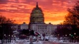 The Capitol in Washington at sunrise