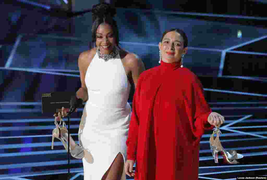 Tiffany Haddish à esquerda e Maya Rudolph num dos momentos altos dos Oscars