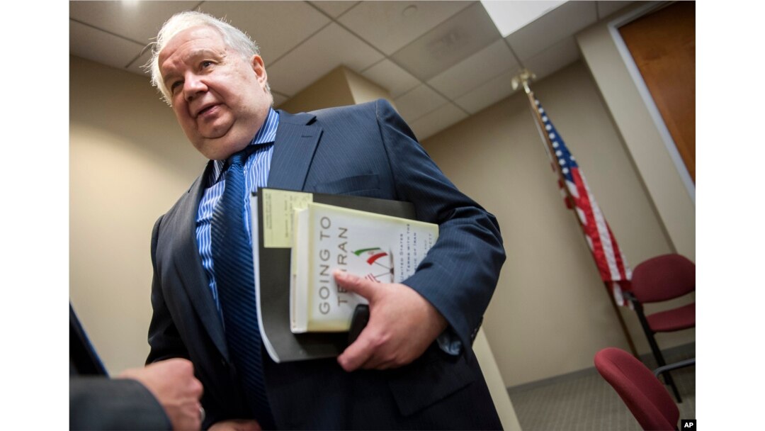 FILE - Russia's ambassador to the U.S., Sergey Kislyak, speaks with reporters in Washington, Sept. 6, 2013.