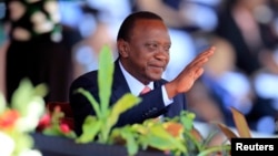 FILE - Kenya's President Uhuru Kenyatta 