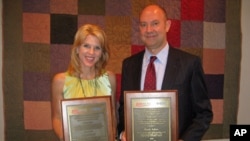 Holly Morris and Randy Atkins are the two winners of this year's IEEE USA Journalism Award.
