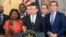 New York State Senator Brad Hoylman, D-Manhattan, center, speaks during a news conference, May 8, 2019, at the Capitol in Albany, N.Y., about a Senate bill to authorize the release of individual New York state tax returns to Congress. 