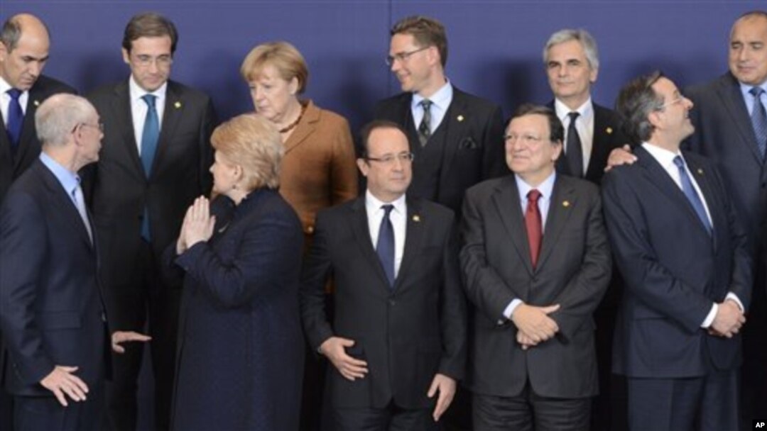 Các nhà lãnh đạo Âu châu dự hội nghị thượng đỉnh về ngân sách ở Brussels, Bỉ, 23/11/12