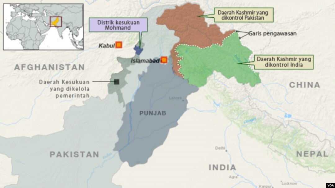 Peta wilayah Pakistan.