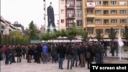 Protest novinara u Prištini, 28. oktobar 2014.