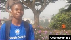 Nji Collins Gbah is the first African to win Google’s global youth coding challenge.(Photo: Nji Collins Gbah) 
