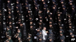 Members of the Italian armed forces attend a mass presided over by Pope Francis for the jubilee of the armed forces in St. Peter's Square at The Vatican, Feb.9, 2025.