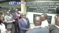 VOA60 Africa: Ikibuga cy’Indege Cyitiriwe Robert Mugabe Muri Zimbabwe