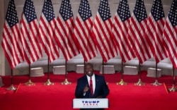 U.S. Senator Tim Scott (R-SC) speaks to the largely virtual 2020 Republican National Convention in a live address from the Mellon Auditorium in Washington, U.S., August 24, 2020. REUTERS/Kevin Lamarque