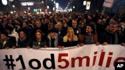 Protest "Jedan od pet miliona" u Beogradu, 22. decembra 2018.