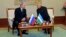 Russian President Vladimir Putin (L) meets with his counterpart from Uzbekistan, Islam Karimov, in Tashkent, Uzbekistan, Dec. 10, 2014.