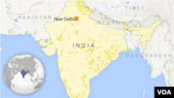 Bản đồ khu vực New Delhi, Ấn Độ.