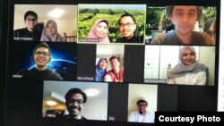 Pertemuan virtual organisasi Indonesian Muslim Youth in America (IMYA) (dok: Irwan Saputra)