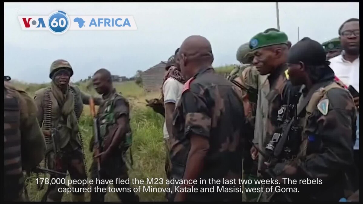 Voa60 Africa Panic Spreads In Eastern Congo S Main City As M23 Rebels