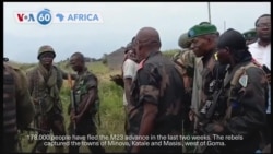 VOA60 Africa - Panic spreads in eastern Congo's main city as M23 rebels advance