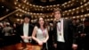 Crystal winner Sean Chen (left) silver medalist Beatrice Rana (center) and winner Vadym Kholodenko (right) in the 14th Van Cliburn International Piano Competition in Fort Worth, Texas, on June 9, 2013. (Ralph Lauer/ The Cliburn)