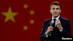 امانوئل مکرون، رئیس جمهوری فرانسه در چین.