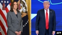 Bà Kamala Harris (trái) và ông Donald Trump (phải) đều đang vận động trong những ngày còn lại trước khi nước Mỹ tổ chức tổng tuyển cử hôm 5/11/2024 (Photo: SAUL LOEB và CHANDAN KHANNA / AFP).