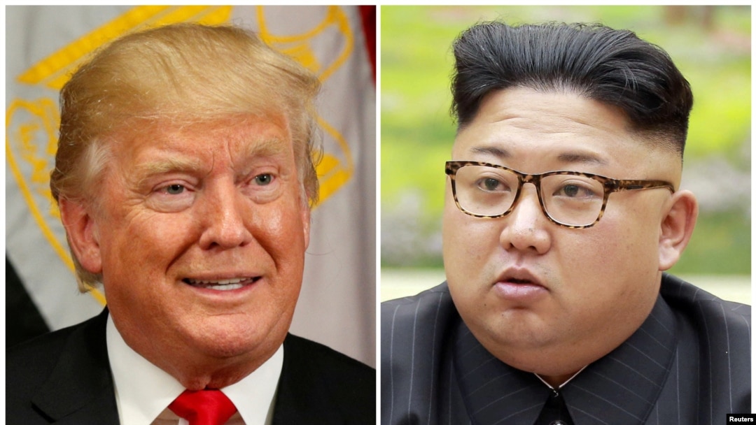 Perezida wa Amerika Donald Trump na Kim Jong Un wa Koreya ya Ruguru 