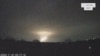 TOPSHOT - A grab taken from footage released online on November 21, 2024 by the Ukrainian charity "Come Back Alive" shows flashes over the Ukrainian city of Dnipro.