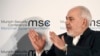 Iranian Foreign Minister Mohammad Javad Zarif speaks on the second day of the Munich Security Conference in Munich, Germany, Feb. 15, 2020.