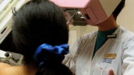 A breast cancer screening is seen in this file photo.