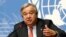 FILE - Antonio Guterres, United Nations High Commissioner for Refugees (UNHCR) addresses a news conference at the United Nations in Geneva, Switzerland, Dec. 18, 2015. 