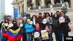 La convocatoria se extendió a más de 30 ciudades en el mundo, no sólo Caracas. Esta fotografía es de Frankfurt.