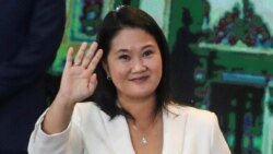 La candidate Keiko Fujimori lors du dernier débat présidentiel à Arequipa, au Pérou, le 30 mai 2021.