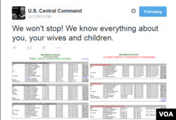 We Won't Stop - ISIS hack of Centcom Twitter account, Jan. 12, 2015