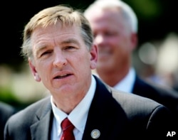 FILE - Rep. Paul Gosar, a Republican from Arizona, speaks during a GOP Doctors Caucus news conference in response to the Supreme Court health care ruling in Washington, June 28, 2012.