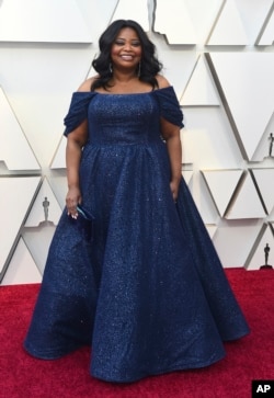 Academy Award winning actor Octavia Spencer arrives at the Oscars on Sunday, Feb. 24, 2019, at the Dolby Theatre in Los Angeles. (Photo by Jordan Strauss/Invision/AP)