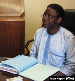 Rabiou Cissé Président de l'Université Ouaga1 Joseph Ki-Zerbo, au Burkina Faso, le 15 mars 2018. (VOA/Issa Napon)