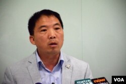 香港民主黨主席胡志偉。（美國之音湯惠芸攝）