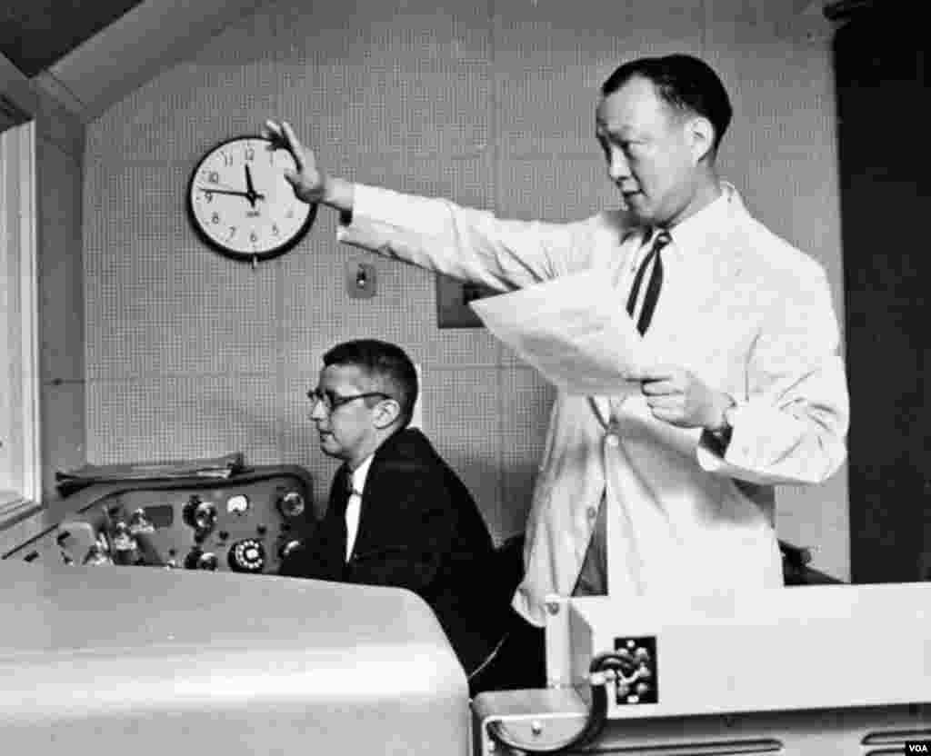 Early Chinese radio control room.