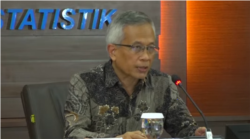 Deputi Bidang Statistik Distribusi dan Jasa BPS Setianto. (Foto: Tangkapan layar YouTube BPS)