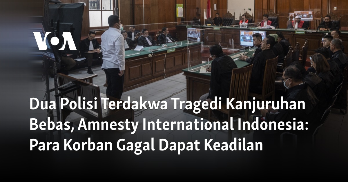 Dua Polisi Terdakwa Tragedi Kanjuruhan Bebas, Amnesty International ...