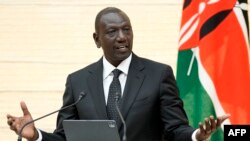 FILE - Kenya's President William Ruto speaks at a press conference in Tokyo, Japan on February 8, 2024. 