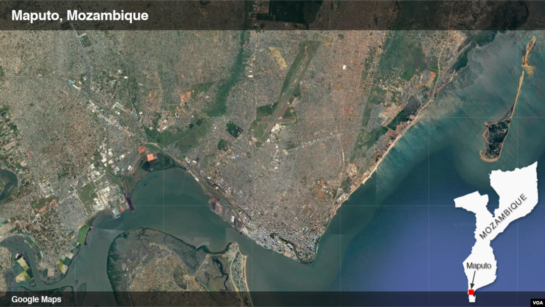Ikarata yerekana Maputo, umurwa mukuru wa Mozambique