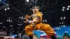 Stan Dragon Ball Z terlihat selama New York Comic Con di Jacob K. Javits Convention Center pada 12 Oktober 2023, di New York. (Foto: AP)